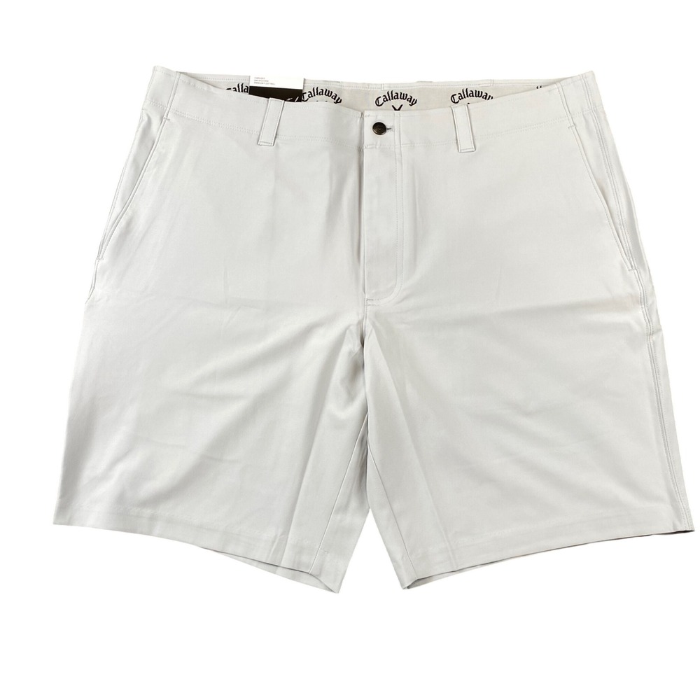 NWT Callaway Performance Golf Shorts Mens 38 Gray 9 In Opti Dri UPF 50 Stretch
